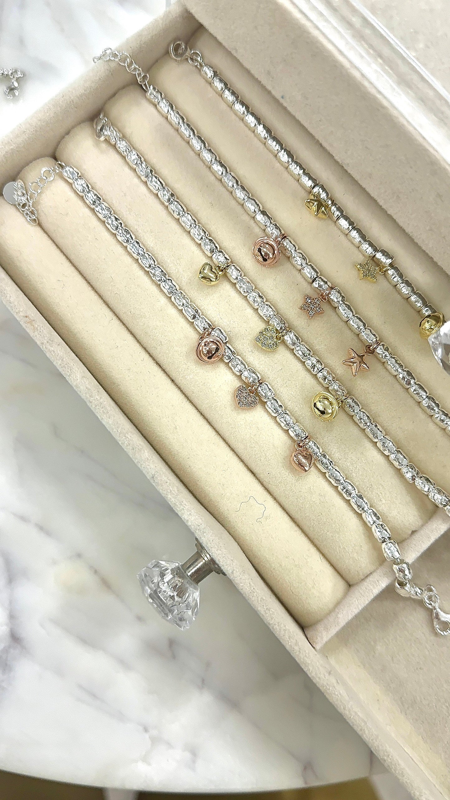 bracciale charm stelle o cuore