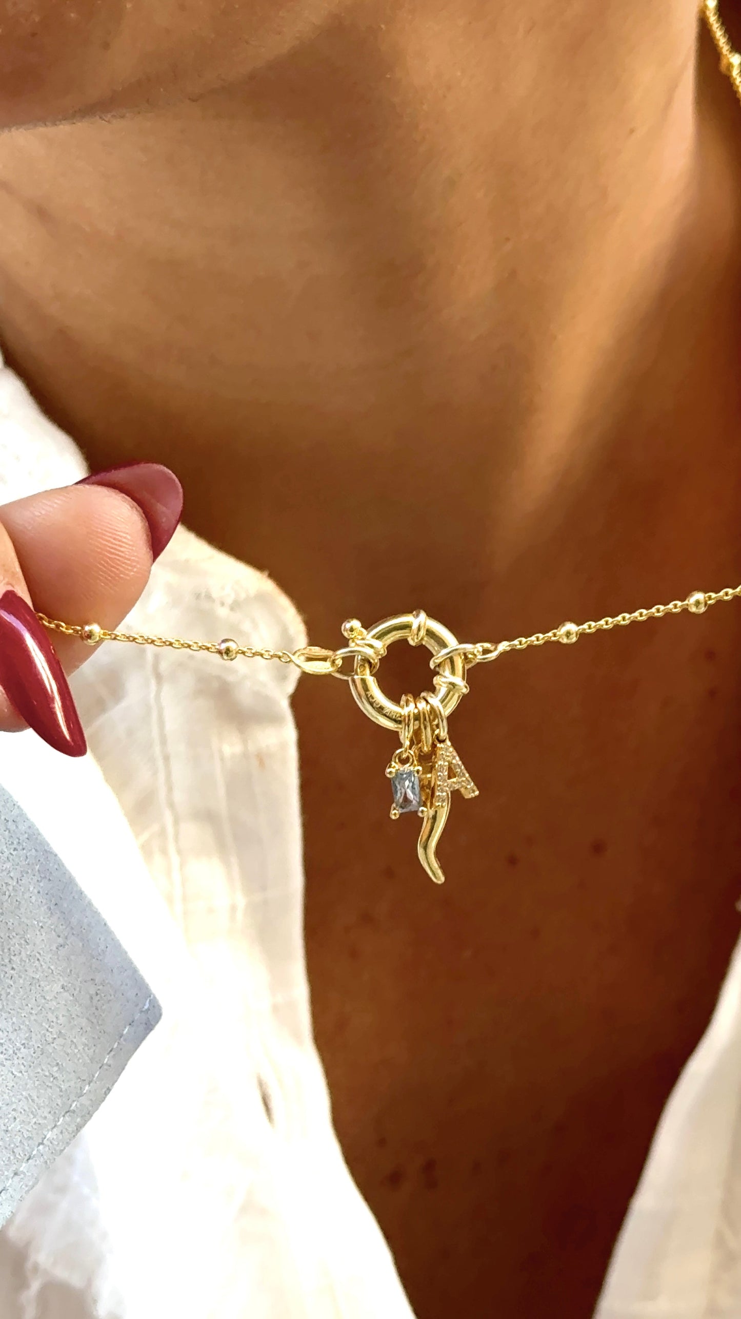 Collana Rosario in Argento 925 con Chiusura ad Anello