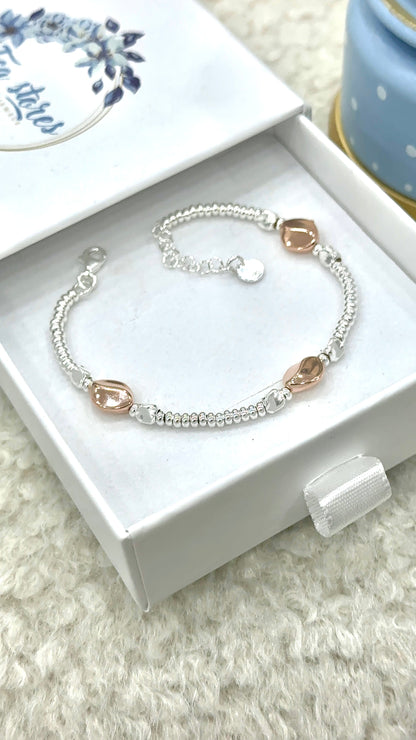 Bracciale rondelline e sassolini