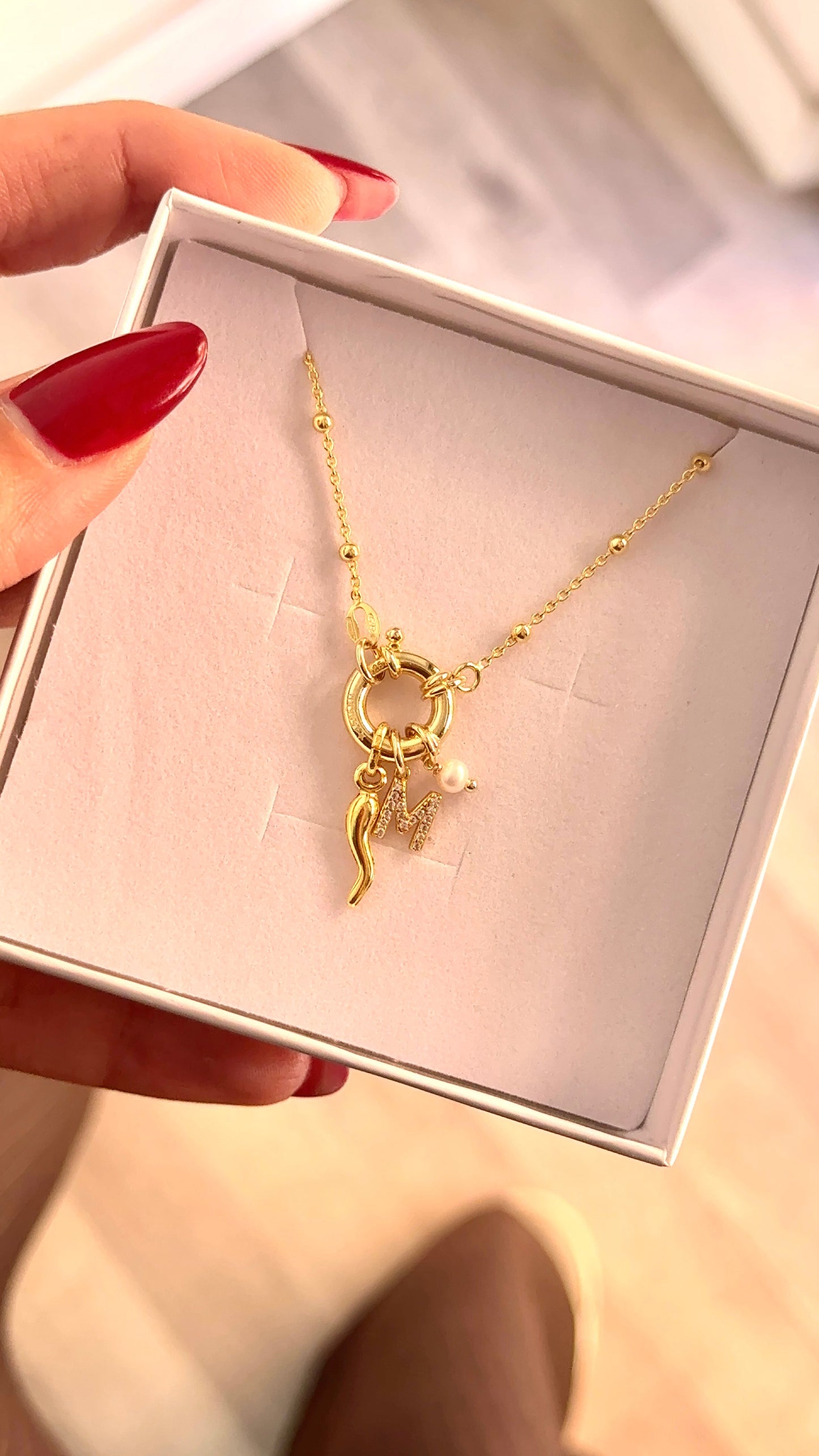 Collana Rosario in Argento 925 con Chiusura ad Anello