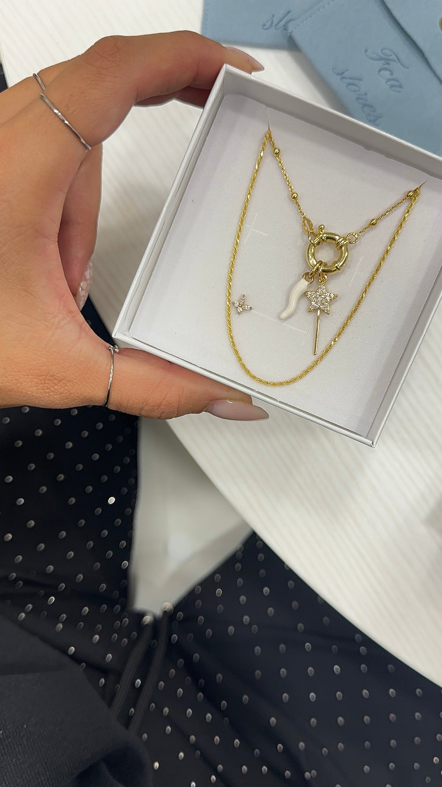Collana Rosario in Argento 925 con Chiusura ad Anello