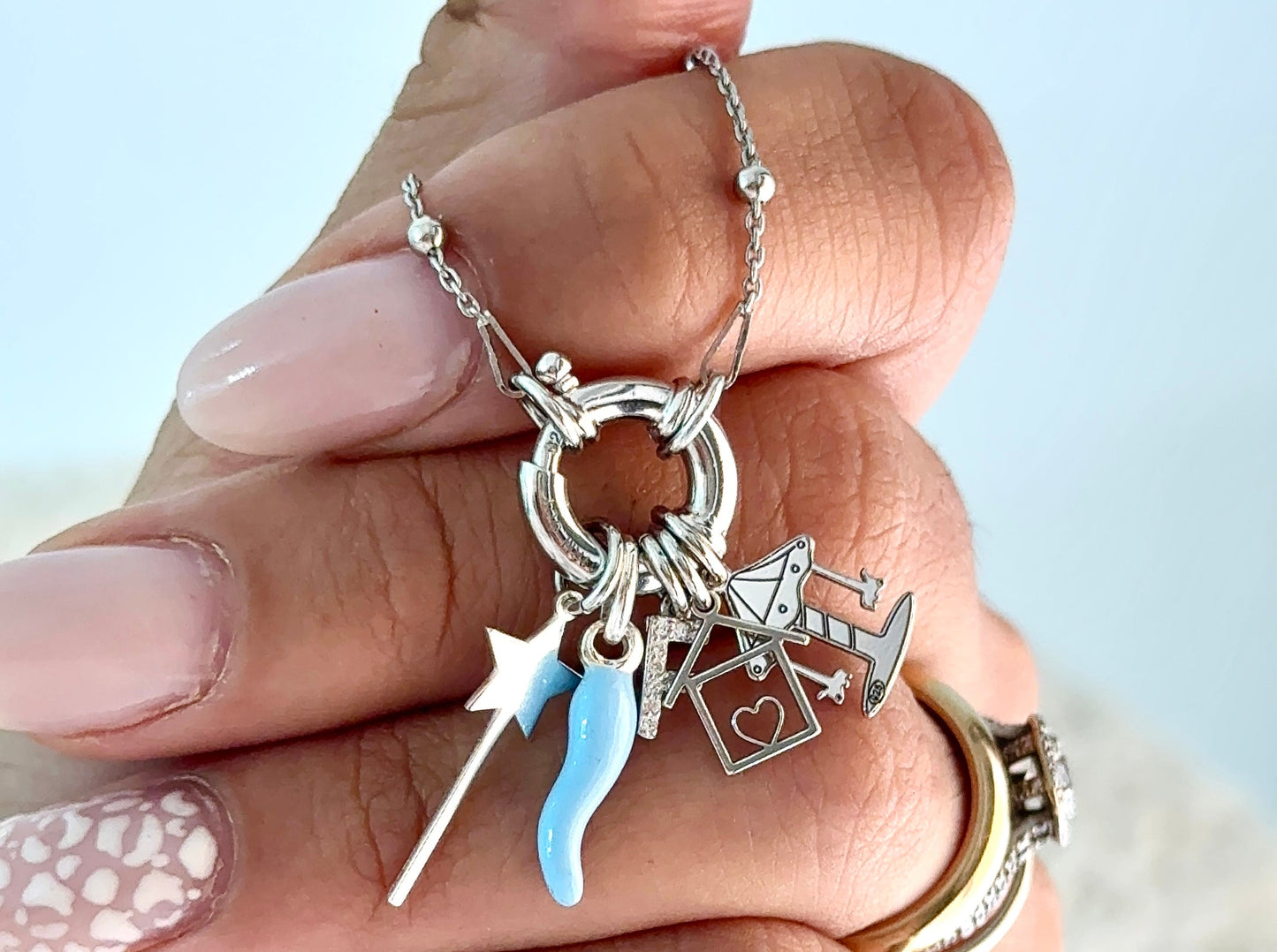 Collana Rosario in Argento 925 con Chiusura ad Anello