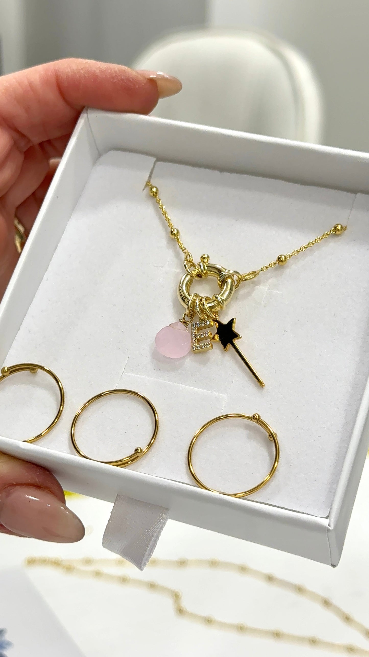 Collana Rosario in Argento 925 con Chiusura ad Anello