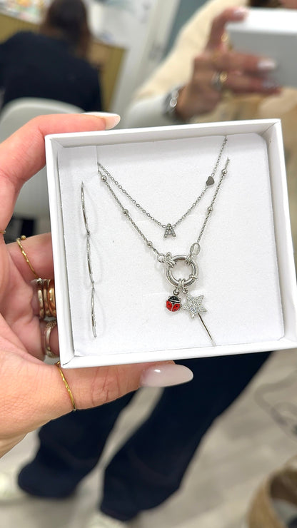Collana Rosario in Argento 925 con Chiusura ad Anello