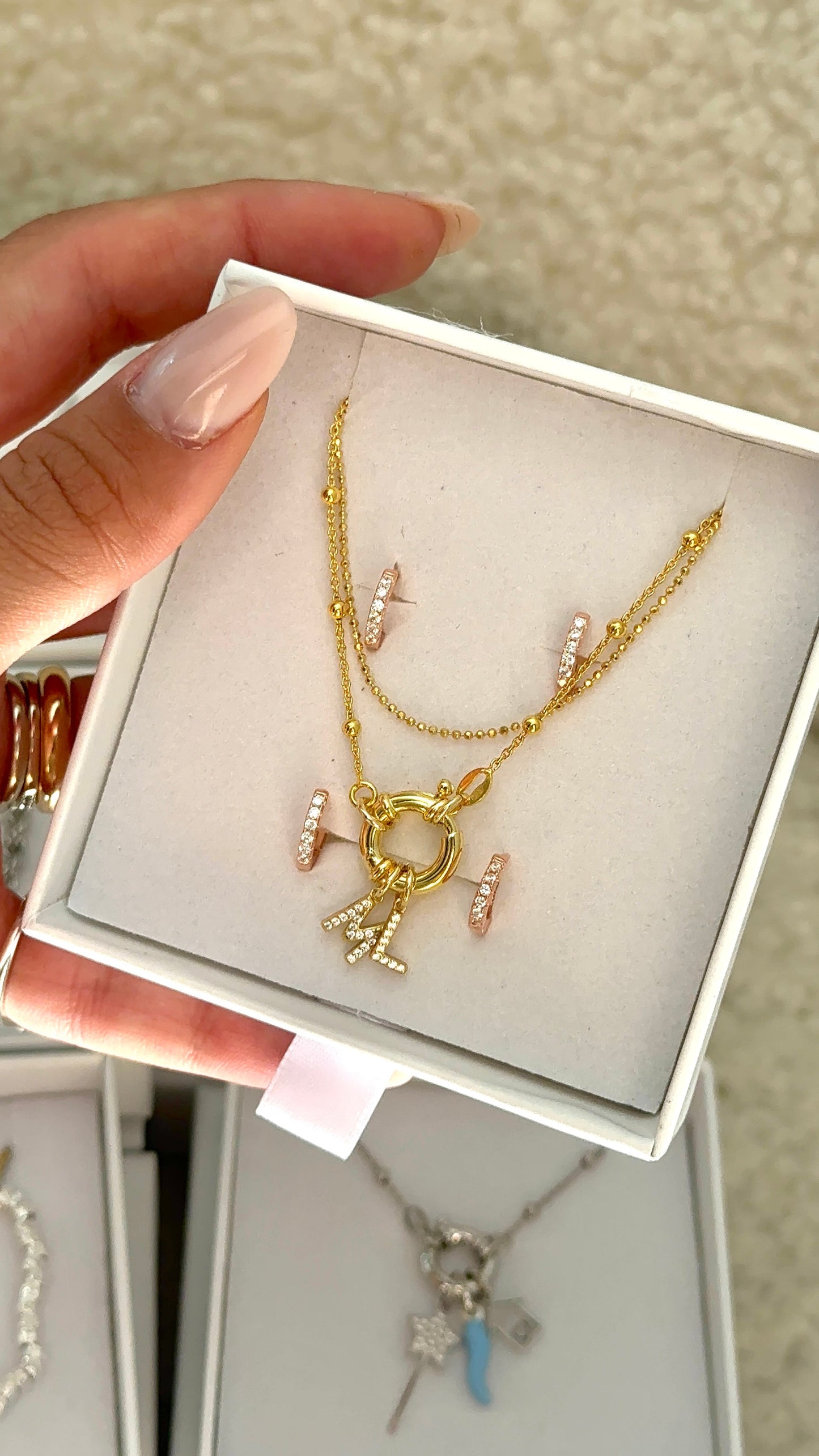 Collana Rosario in Argento 925 con Chiusura ad Anello