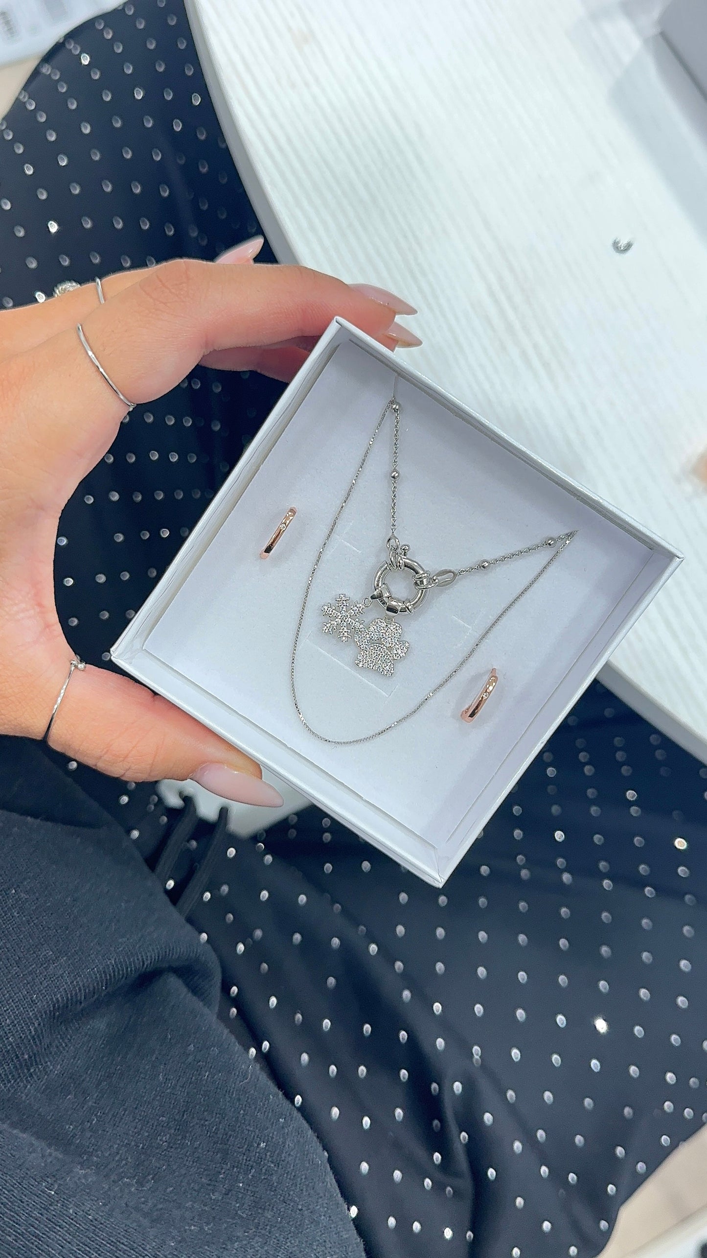 Collana Rosario in Argento 925 con Chiusura ad Anello